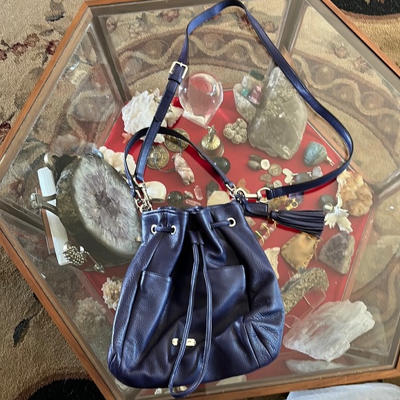 Coach drawstring leather purse. Like new. Two straps - Picture 2 of 7